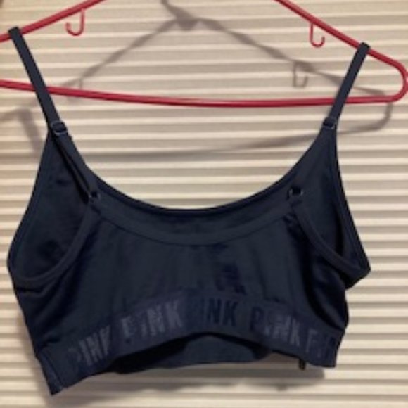 "PINK" by Victoria's Secret Sports Bra, Blue, Medium, Tank Style, Full Support - Picture 3 of 4
